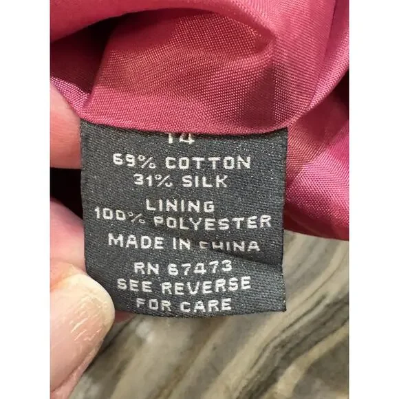 Gabby Skye Dress Sz 14 Pink Floral Ruffle Fit Flare Wedding Easter Office Boho - Picture 4 of 11